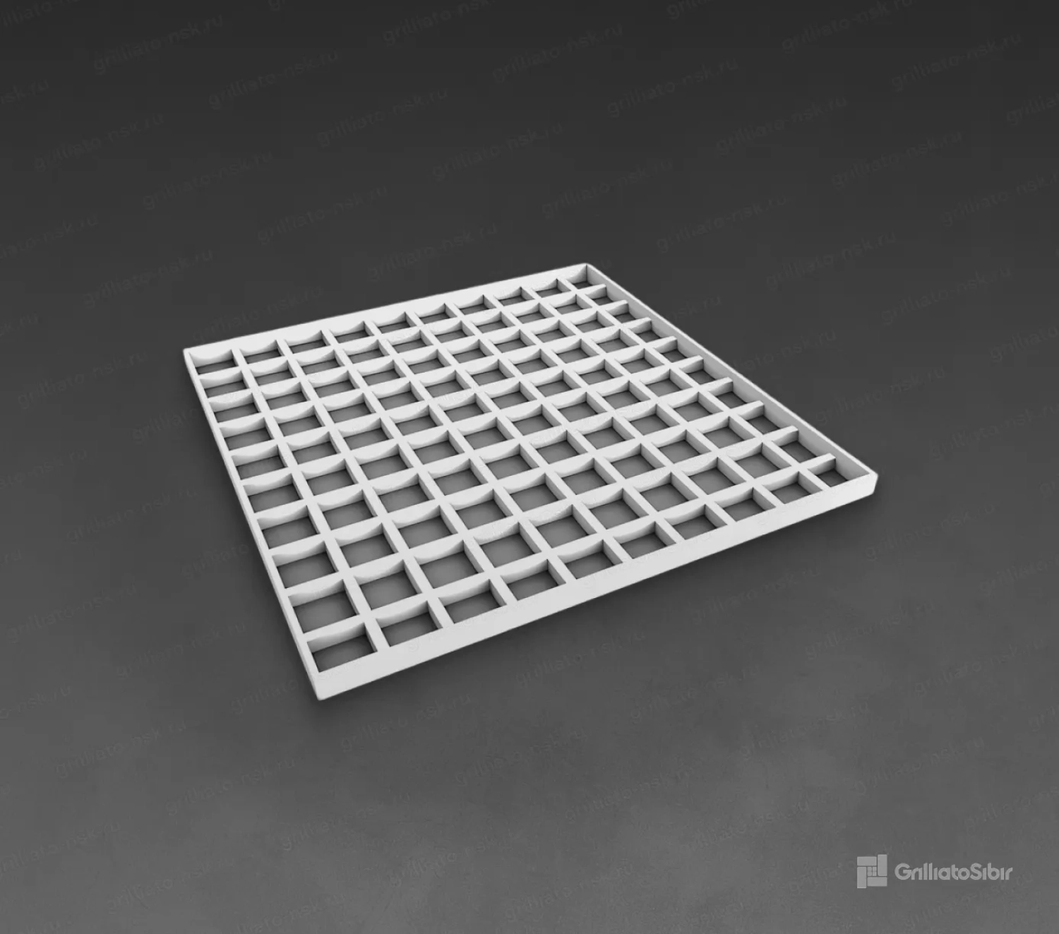 Потолок грильято разноуровневый 60x60 белый цвет