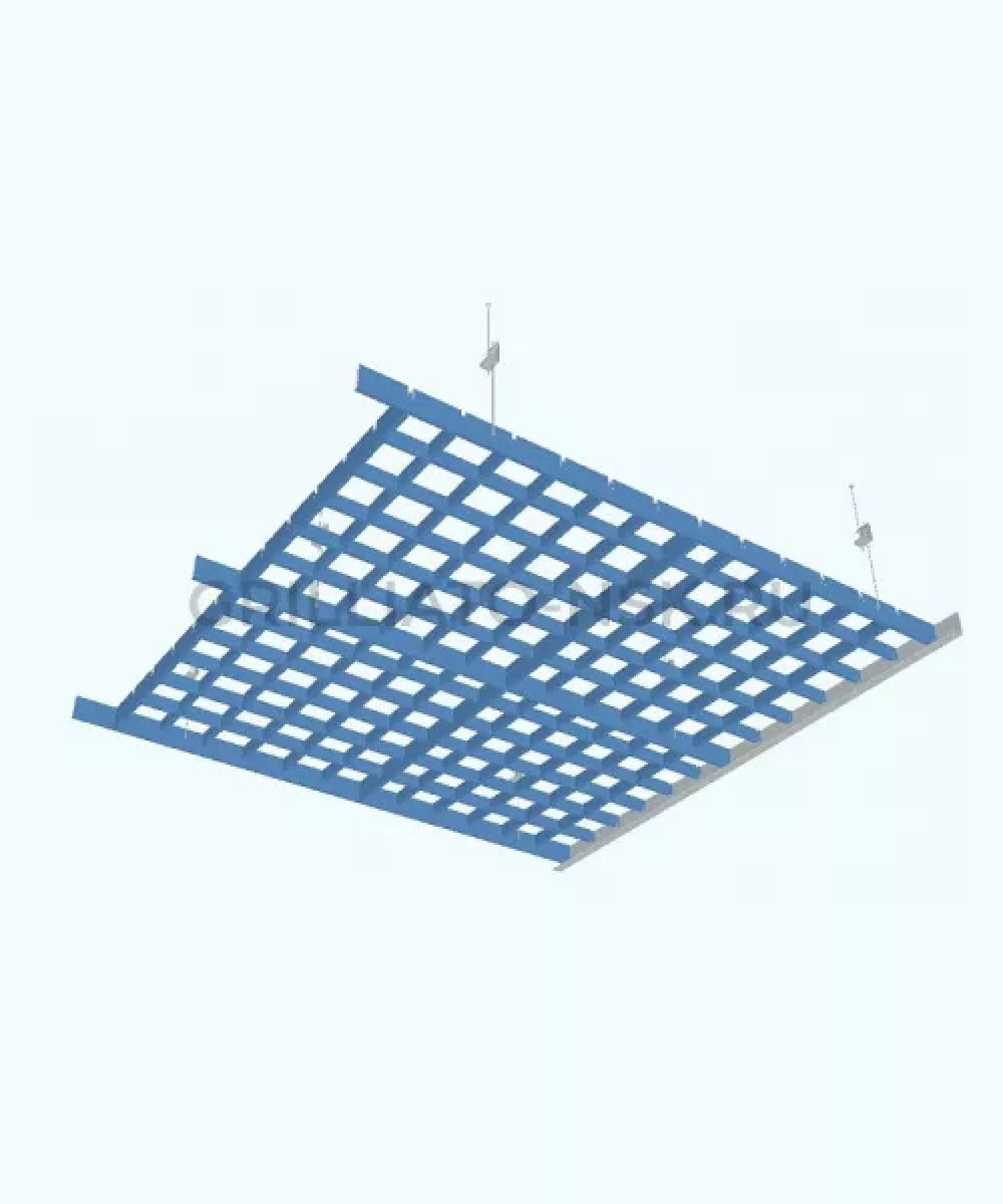 Потолок грильято разноуровневый 60x60 в сборе