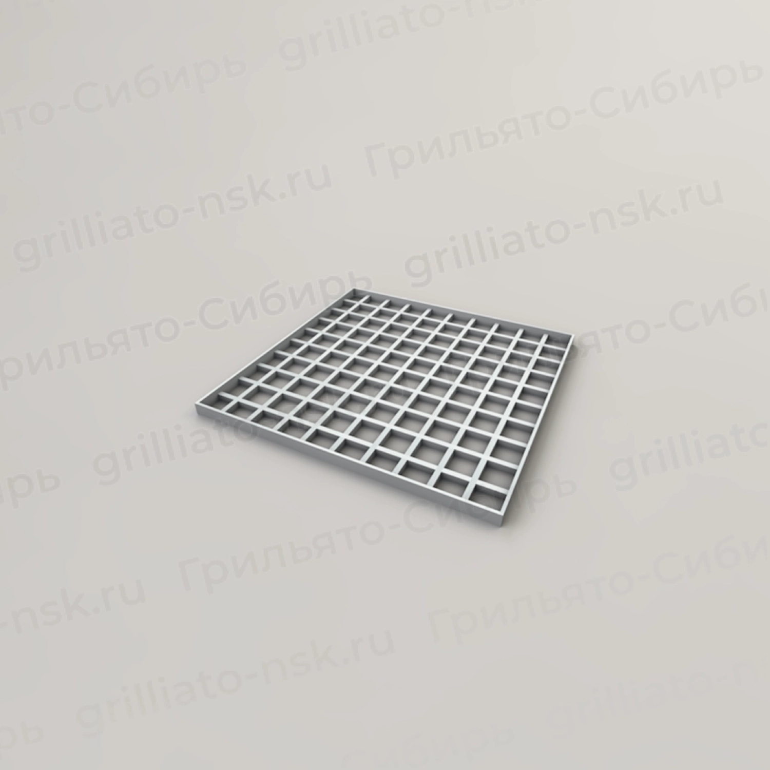 Потолок грильято разноуровневый 60x60 цвет металлик матовый