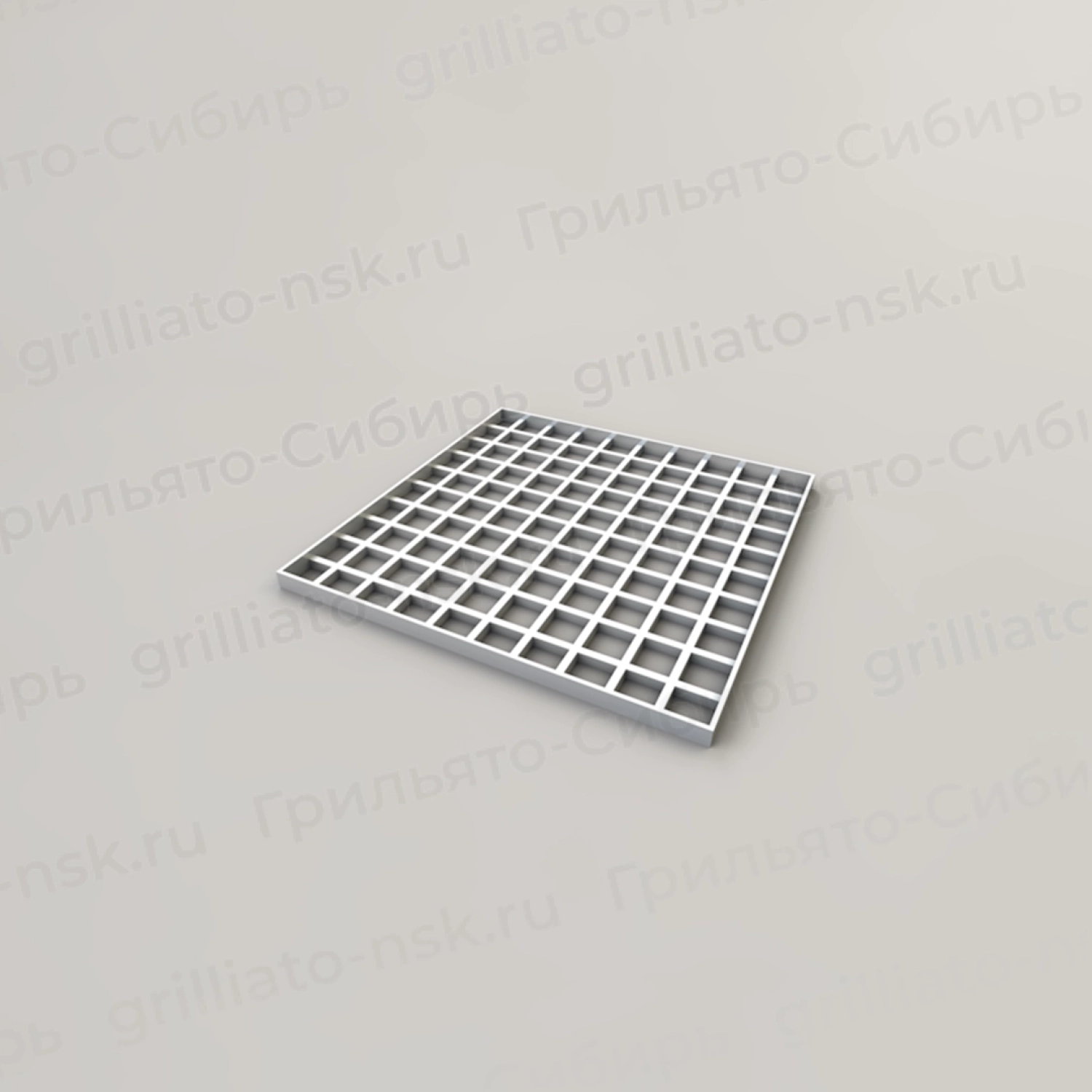 Потолок грильято разноуровневый 60x60 цвет металлик серебристый