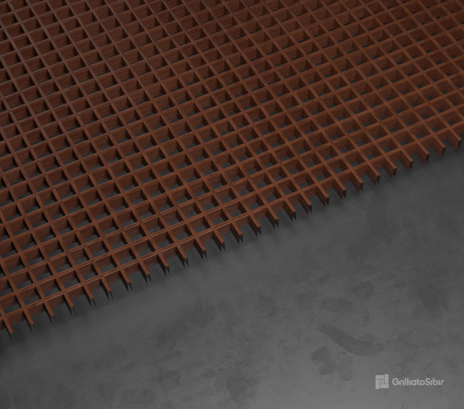 Грильято 50x50 с текстурой дерева