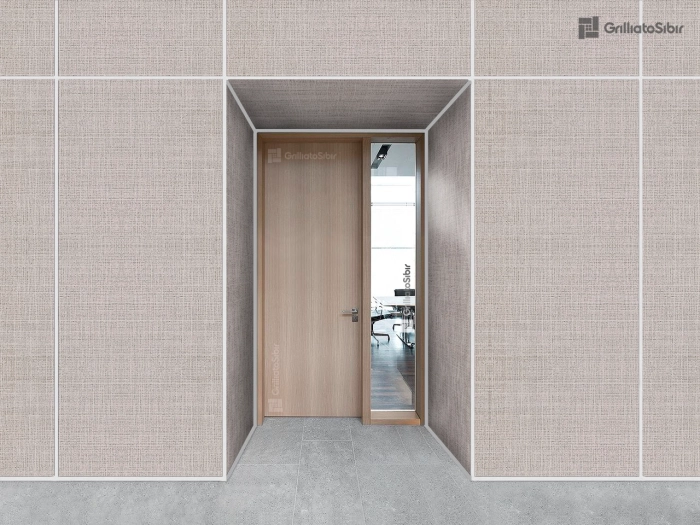 Панель ГКЛ с ПВХ покрытием RAL-7044 лен аруба 