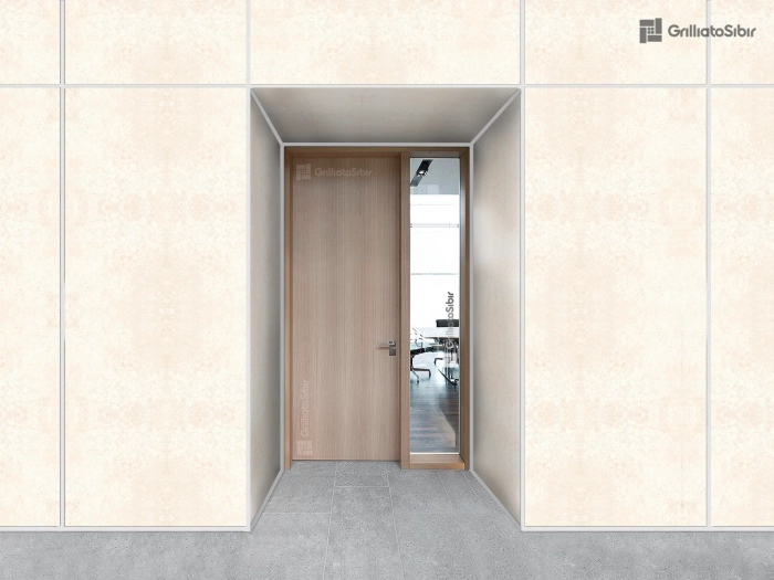 Панель ГКЛ с ПВХ покрытием RAL-1013 тундра